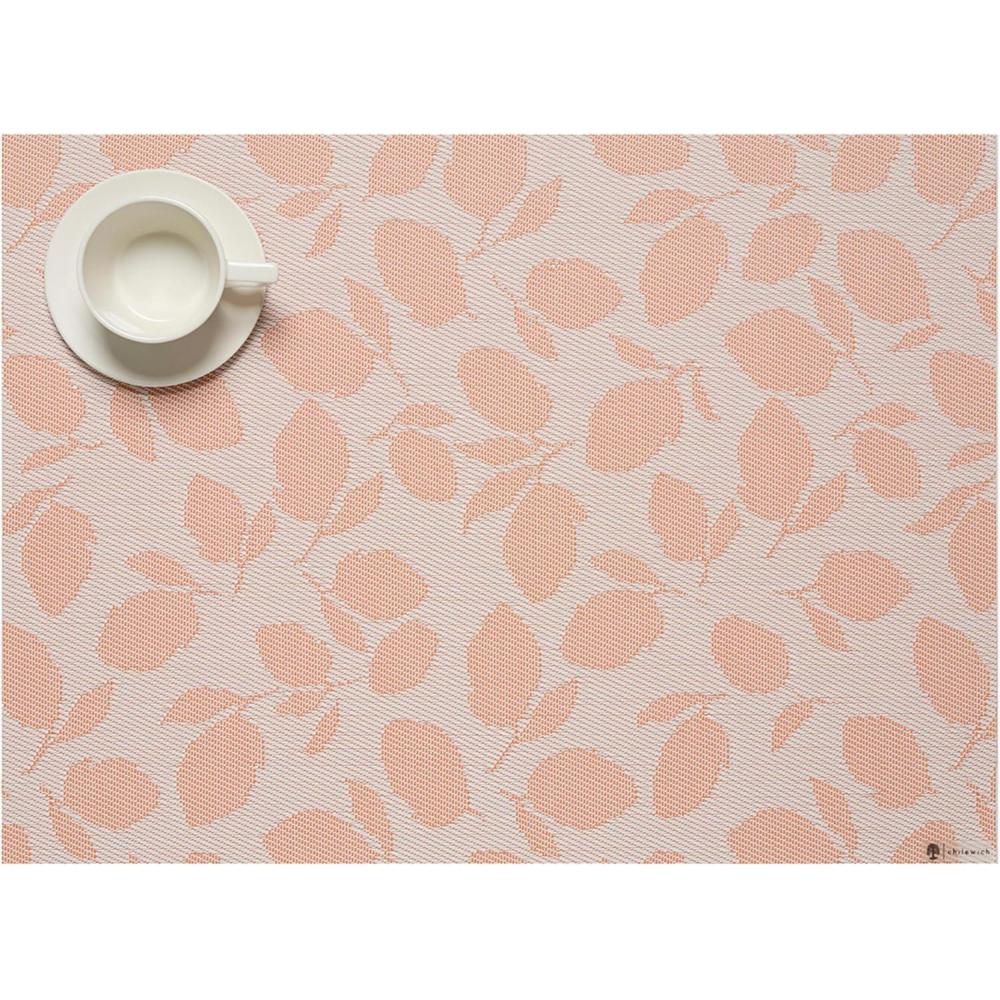 imageMartha by Martha Stewart  Chilewich Lemon Leaves Round Woven Placemats  15 Dining Table Mats  Reusable StainResistant IndoorOutdoor Tabletop Protection  MarigoldMarigold