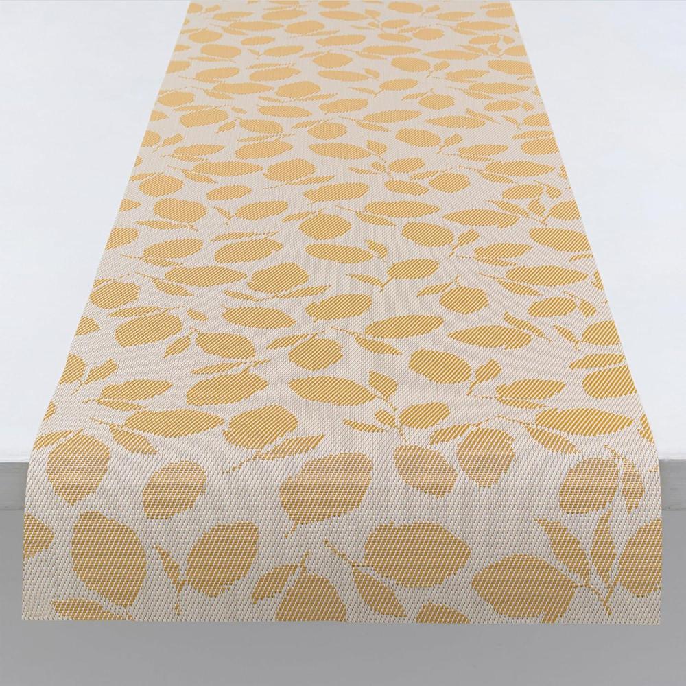 imageMartha by Martha Stewart  Chilewich Lemon Leaves Woven Table Runner  Reusable StainResistant IndoorOutdoor Dining Table Decorations  14 x 72  GoldenrodGoldenrod