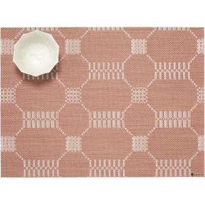 Martha by Martha Stewart | Chilewich Coverlet Placemats in Abalone – Set of 4 – Easy Care Woven Tabletop Textiles – Indoor/Outdoor – 19″ x 14″ Rectangle(Burnt Coral)