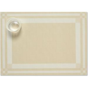 Martha by Martha Stewart | Chilewich Handkerchief Placemats in Sea – Set of 4 – Easy Care Woven Tabletop Textiles – Indoor/Outdoor – 19″ x 14″ Rectangle(Wheat)