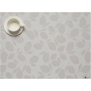Martha by Martha Stewart | Chilewich Lemon Leaves Round Woven Placemats – 15” Dining Table Mats – Reusable, Stain-Resistant, Indoor/Outdoor Tabletop Protection – Marigold(Steel Wool)