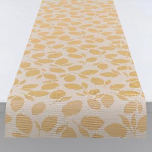 Martha by Martha Stewart | Chilewich Lemon Leaves Woven Table Runner – Reusable, Stain-Resistant, Indoor/Outdoor Dining Table Decorations – 14″ x 72″ – Goldenrod(Goldenrod)