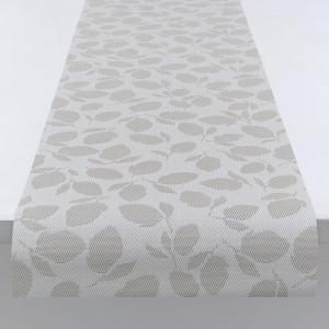 Martha by Martha Stewart | Chilewich Lemon Leaves Woven Table Runner – Reusable, Stain-Resistant, Indoor/Outdoor Dining Table Decorations – 14″ x 72″ – Goldenrod(Steel Wool)