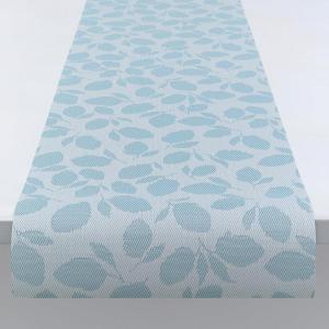 Martha by Martha Stewart | Chilewich Lemon Leaves Woven Table Runner – Reusable, Stain-Resistant, Indoor/Outdoor Dining Table Decorations – 14″ x 72″ – Goldenrod(Robins Egg)
