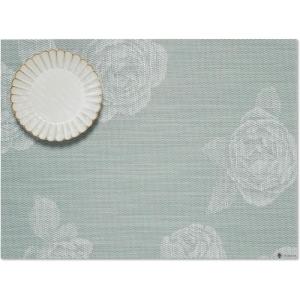 Martha by Martha Stewart | Chilewich Rosette Placemats in Sea – Set of 4 – Easy Care Woven Tabletop Textiles – Indoor/Outdoor – 19″ x 14″ Rectangle(Abalone)