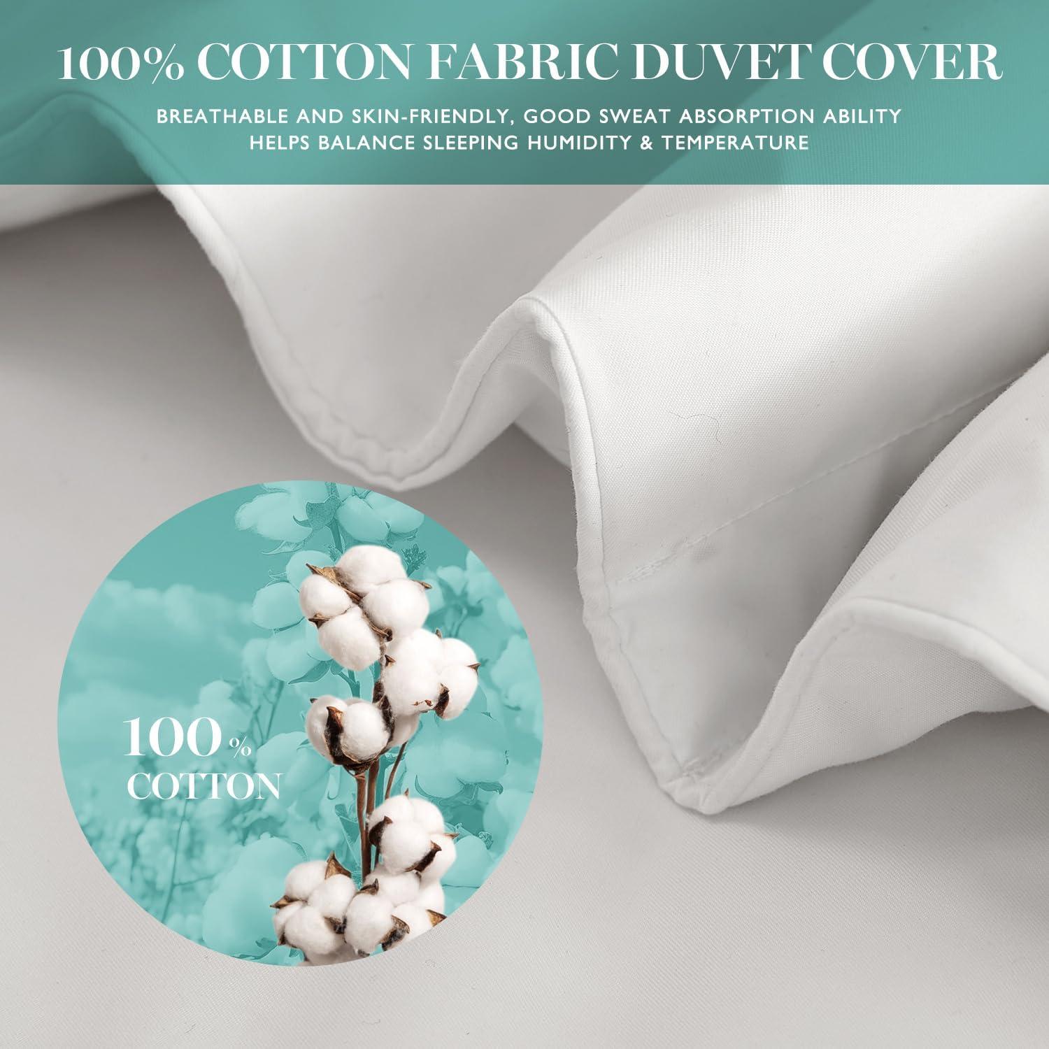 imageMartha Stewart King Size Goose Down Fiber Comforter 100 Cotton Duvet Insert King 1cm Breathable Panel Hotel Luxury Hypoallergenic Comforter 50oz All Season Medium Warmth 106x90White