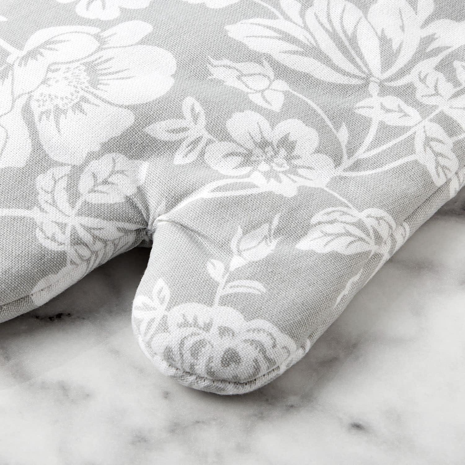 imageMartha Stewart Succulents Oven Mitt 2Pack Set Green 7x13Floral Vine