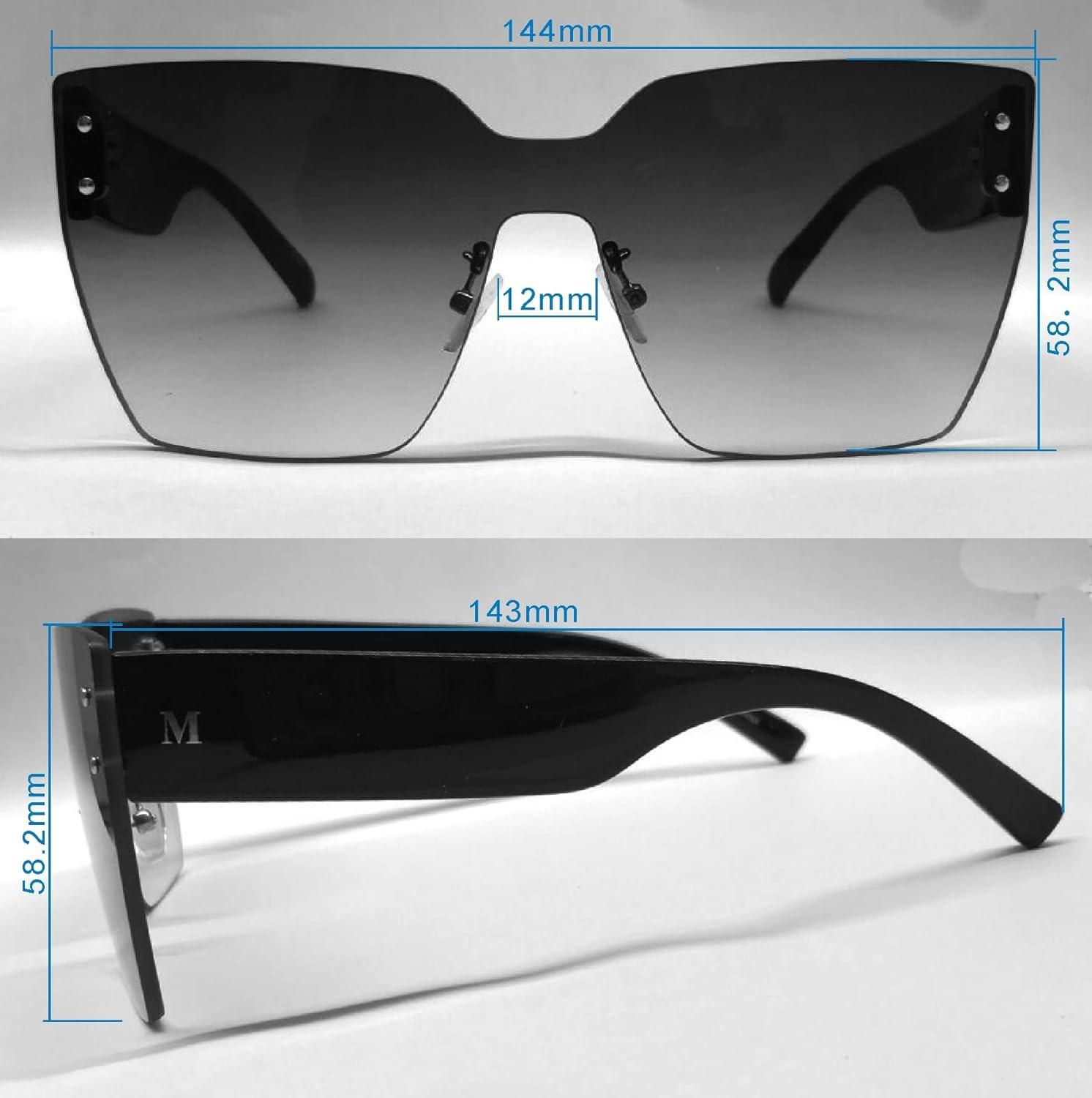 imageMartha Stewart Womens MS188 Oversized UV400 Protective Square Cat Eye Shield SunglassesTimeless Gifts for Her 144mm Tortoise 144 mm