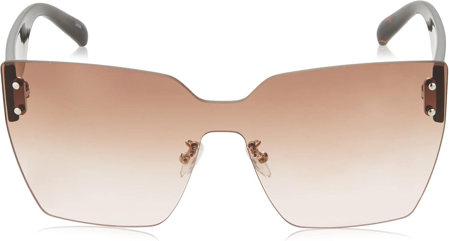 imageMartha Stewart Womens MS188 Oversized UV400 Protective Square Cat Eye Shield SunglassesTimeless Gifts for Her 144mm Tortoise 144 mm