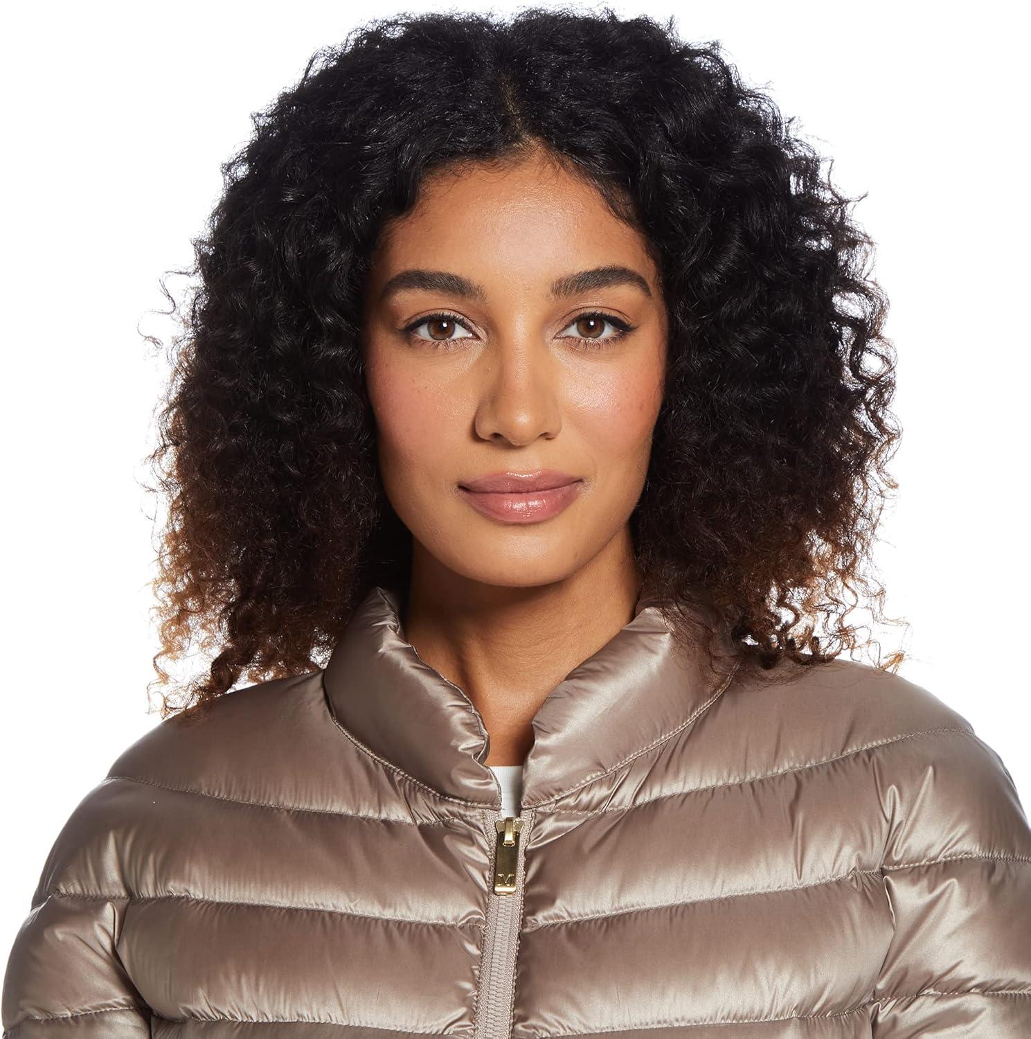 imageMartha Stewart Womens Quilted Down Puffer Vest Lightweight Short Sleeve Jacket with Pockets Warm Winter CoatToasted Taupe