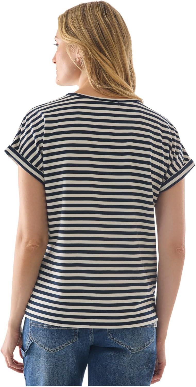 imageMartha Stewart Womens Short Sleeve Relaxed TShirt Soft Garden Top Casual Summer TeeSky CaptainCoconut Milk