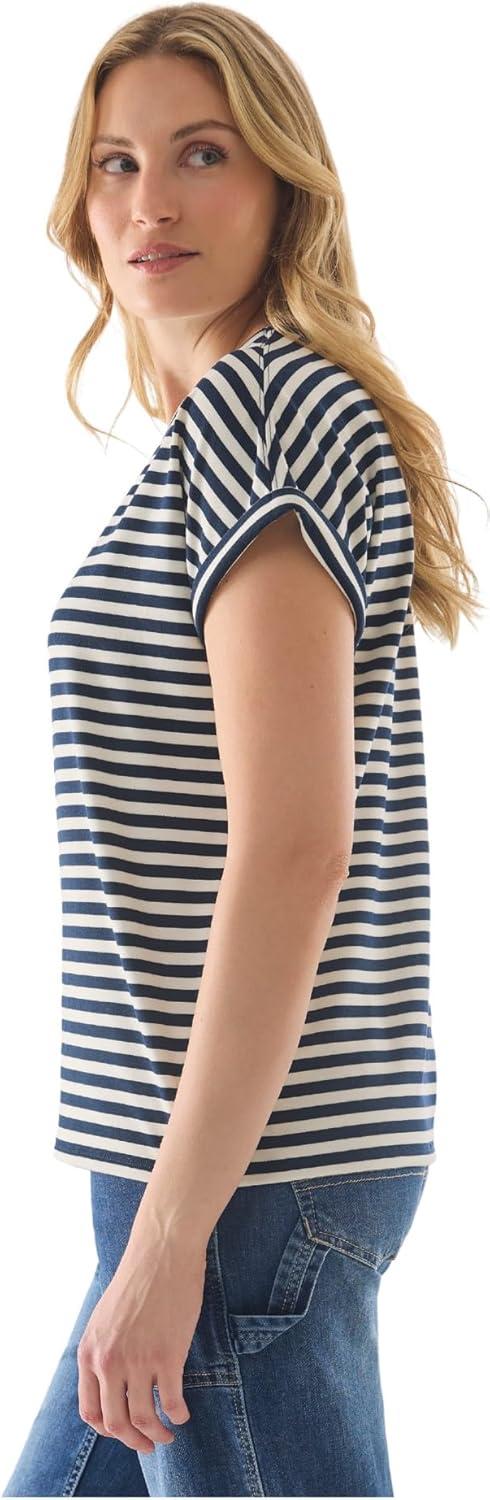 imageMartha Stewart Womens Short Sleeve Relaxed TShirt Soft Garden Top Casual Summer TeeSky CaptainCoconut Milk