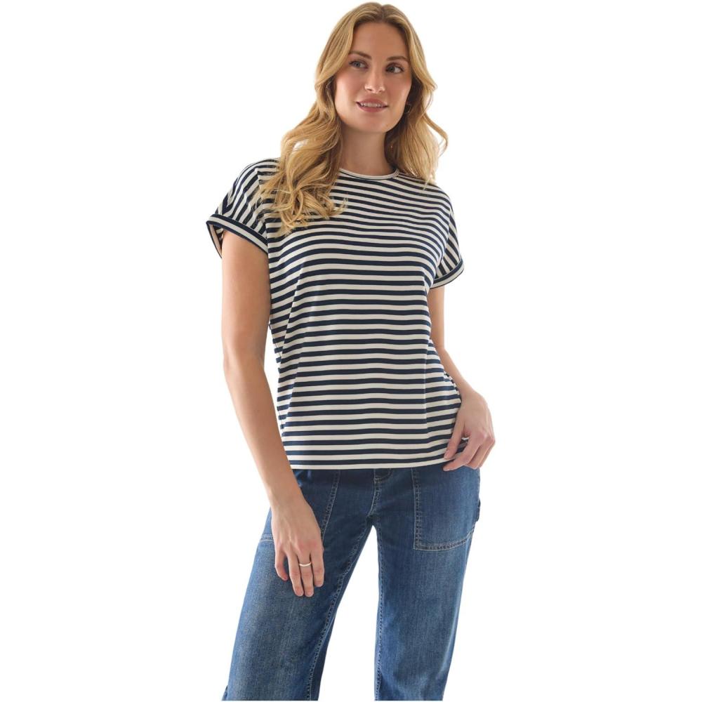 imageMartha Stewart Womens Short Sleeve Relaxed TShirt Soft Garden Top Casual Summer TeeSky CaptainCoconut Milk