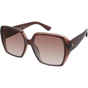 Martha Stewart womens Ms123 Modern Uv400 Protective Square Sunglasses – Timeless Gifts for Her, 58mm Square Sunglasses(Brown)
