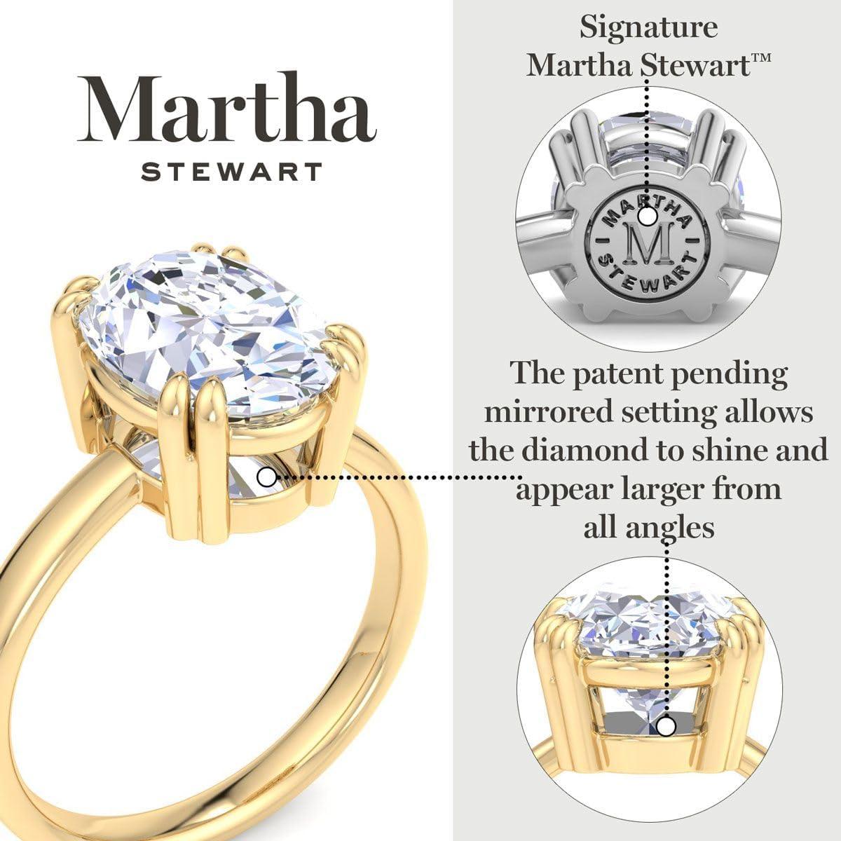 imageMartha Stewart 3 Carat Pear Shape Lab Grown Diamond Solitaire Engagement Ring In Sterling Silver