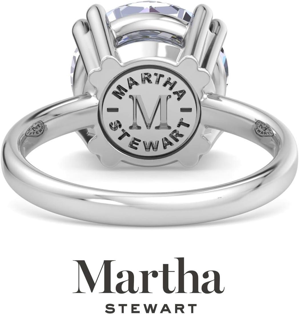 imageMartha Stewart 5 Carat Round Shape Lab Grown Diamond Solitaire Engagement Ring In Sterling Silver