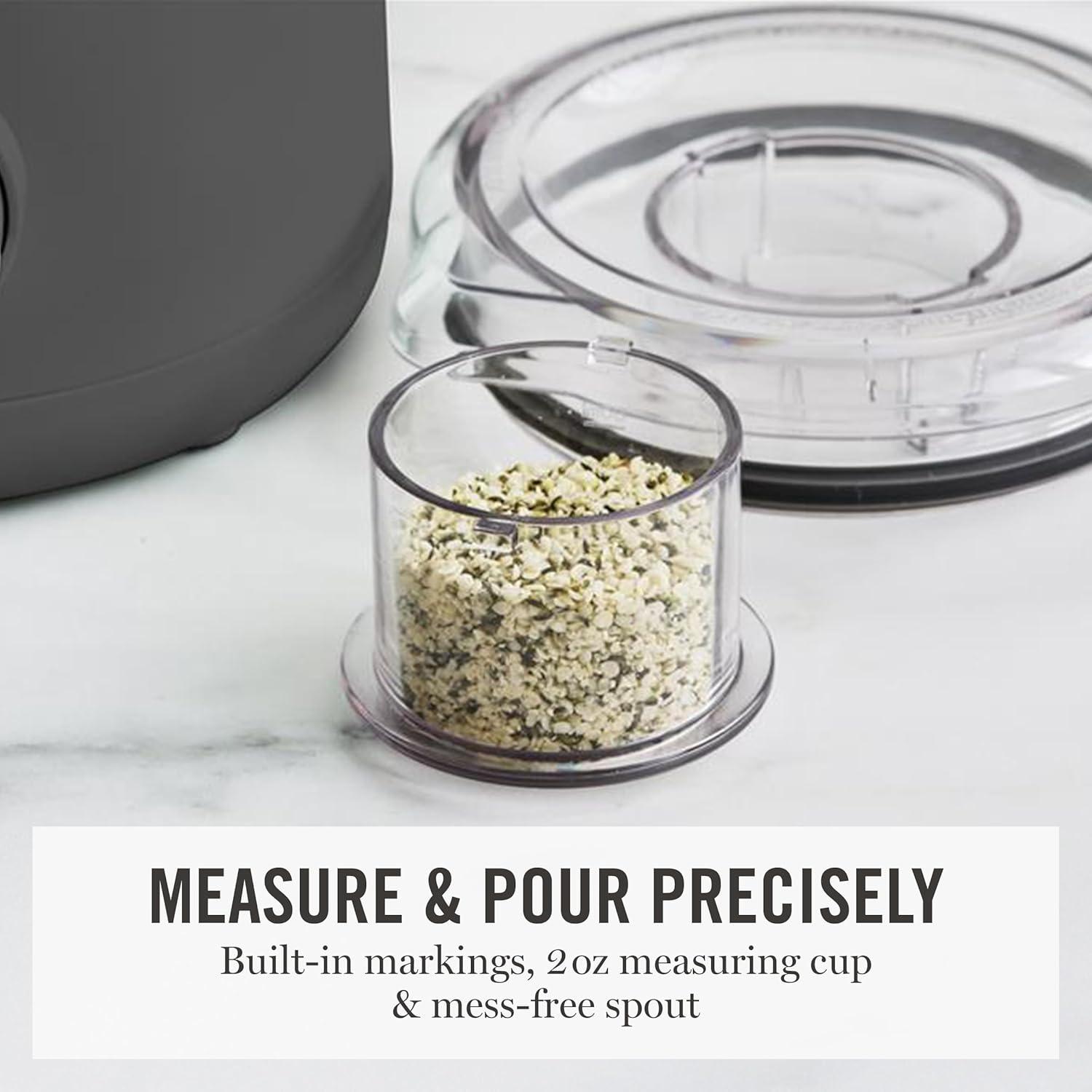 imageMartha Stewart 50oz Countertop Blender Smoothie Margarita amp Ice Crushing Blender BPAFree Pitcher 3 Speeds 5 Presets AutoClean Function Dishwasher Safe Stainless Steel Blades Linen CreamCaviar Gray