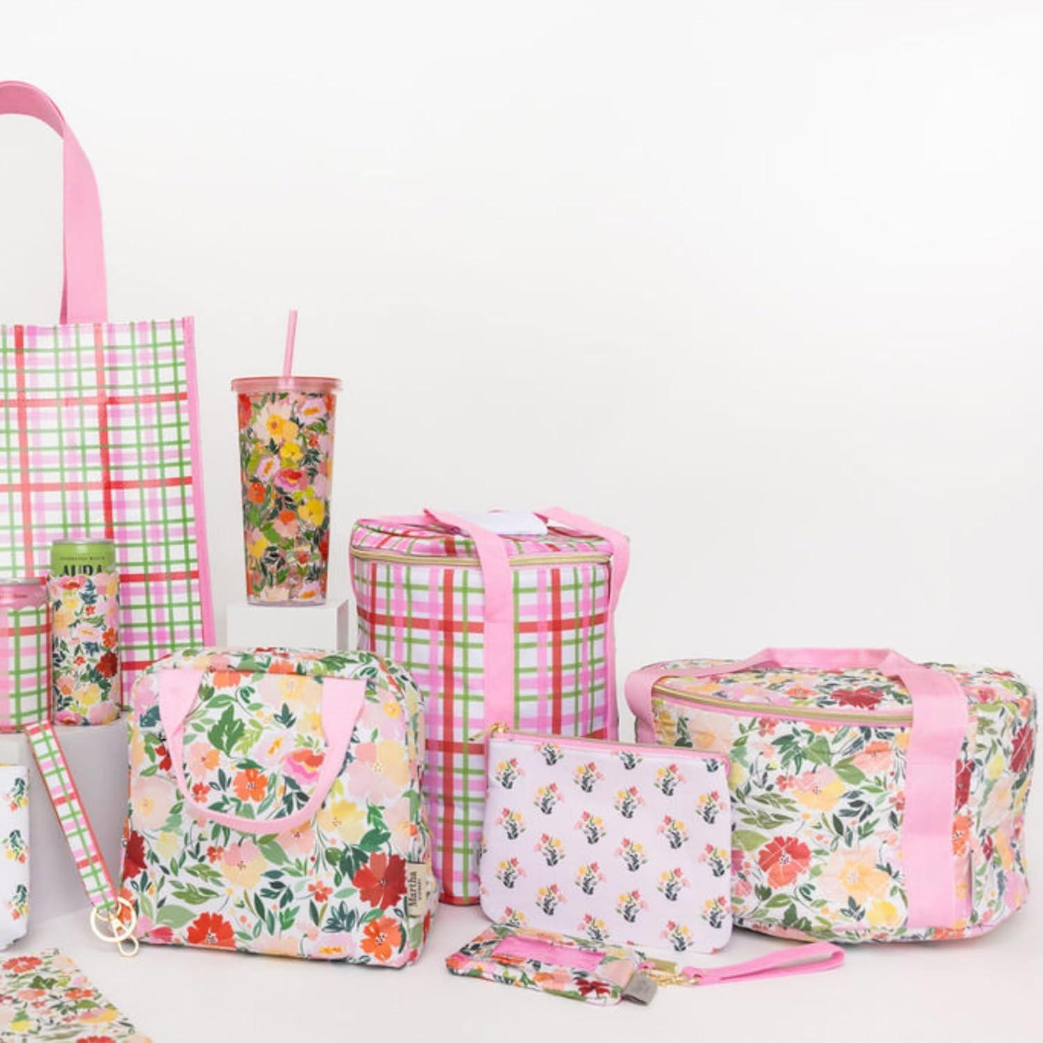imageMartha Stewart Dutch Oven Carrier Insulated Casserole Tote with Padded Handle Zipper Closure Fits Most 67 Qt Dutch Ovens amp Bakeware for Potlucks and Hosting Floral