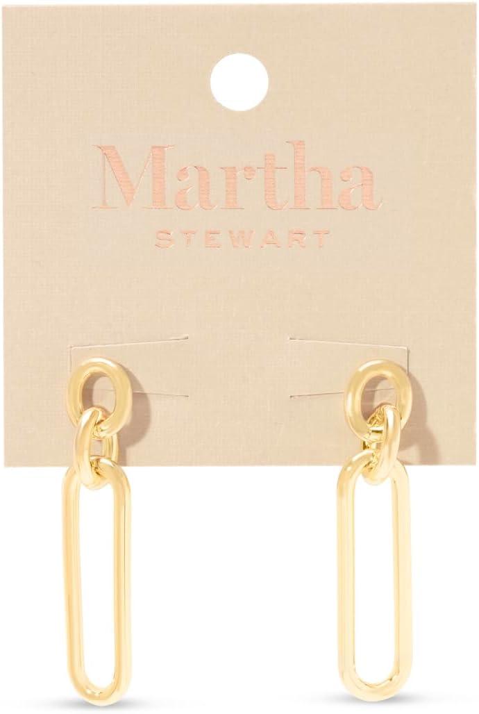 imageMartha Stewart Elegant Gold Dangle Earrings 2 Inches