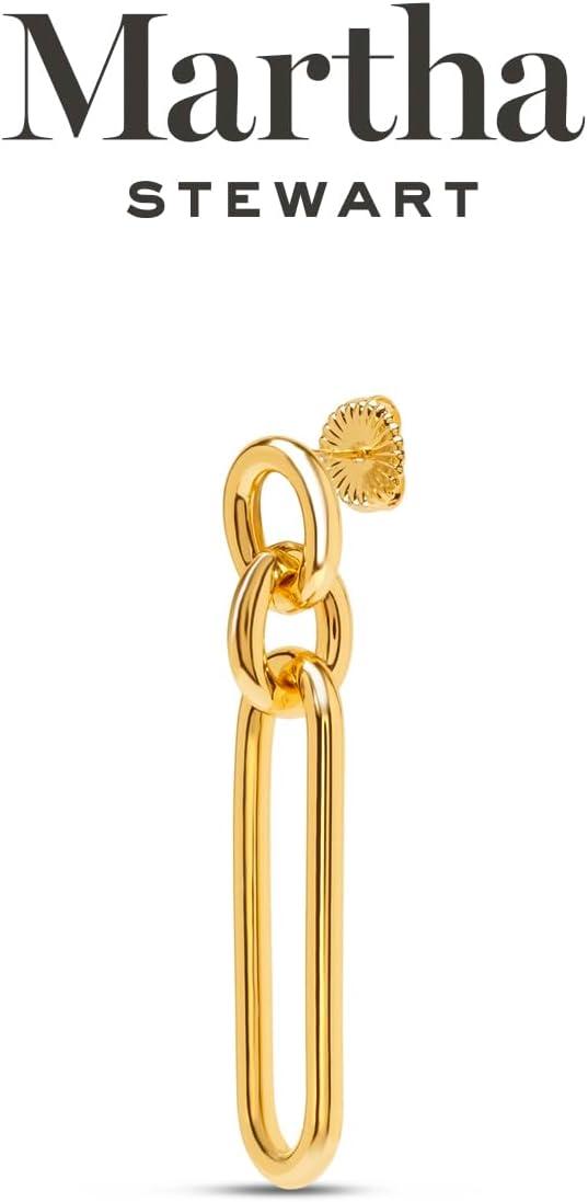 imageMartha Stewart Elegant Gold Dangle Earrings 2 Inches