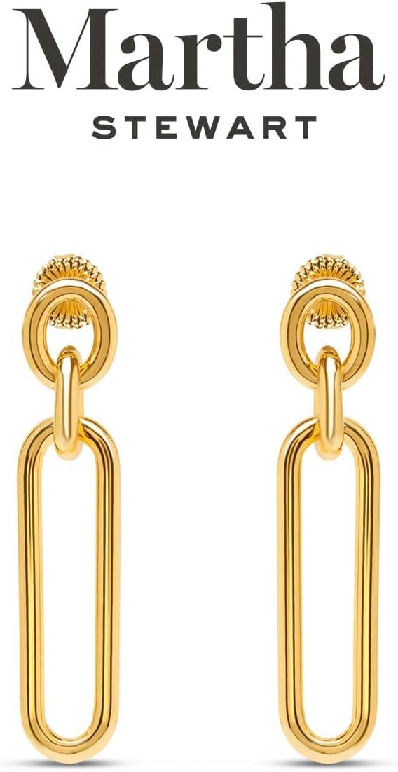 imageMartha Stewart Elegant Gold Dangle Earrings 2 Inches