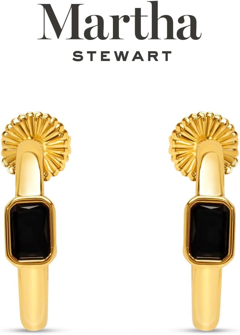 imageMartha Stewart Gold Hoop EarringsBlack