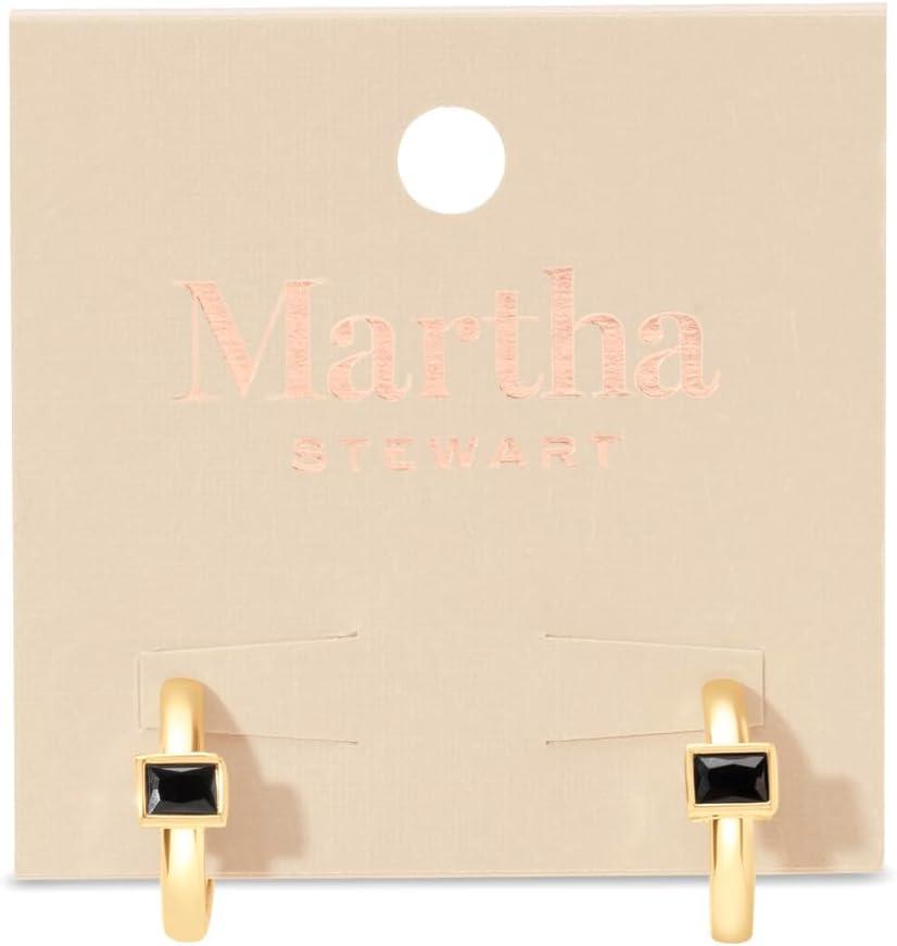 imageMartha Stewart Gold Hoop EarringsBlack