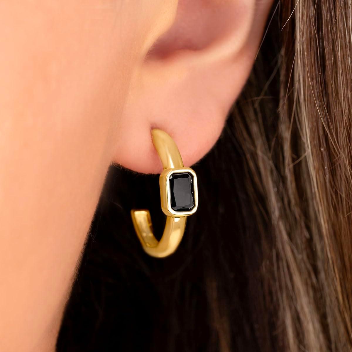 imageMartha Stewart Gold Hoop EarringsBlack