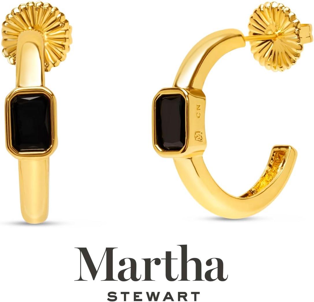 imageMartha Stewart Gold Hoop EarringsBlack