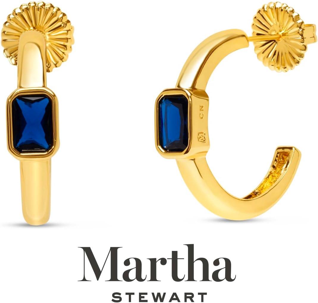 imageMartha Stewart Gold Hoop EarringsBlue