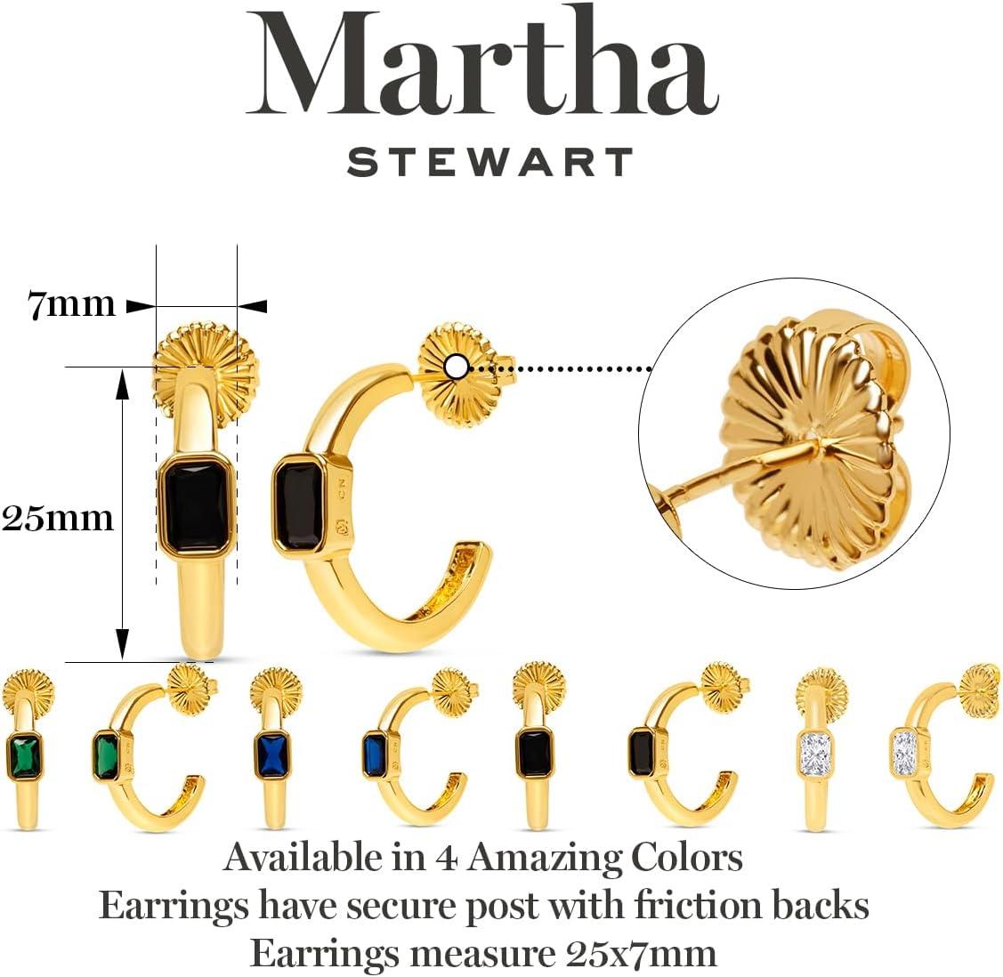 imageMartha Stewart Gold Hoop EarringsBlue