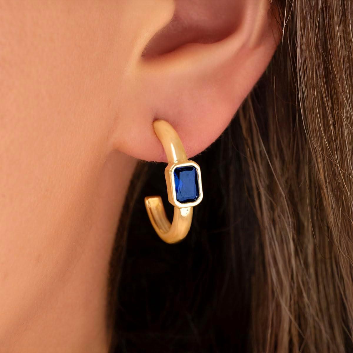 imageMartha Stewart Gold Hoop EarringsBlue