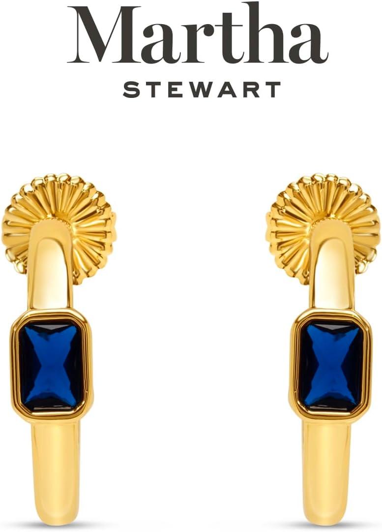 imageMartha Stewart Gold Hoop EarringsBlue