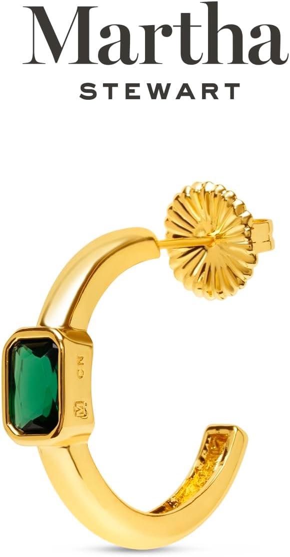 imageMartha Stewart Gold Hoop EarringsGreen