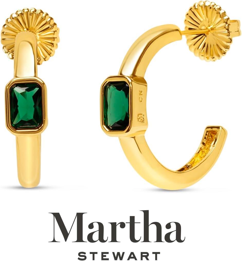 imageMartha Stewart Gold Hoop EarringsGreen
