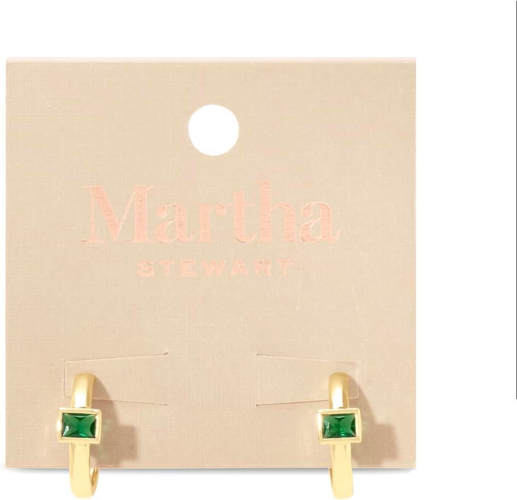 imageMartha Stewart Gold Hoop EarringsGreen