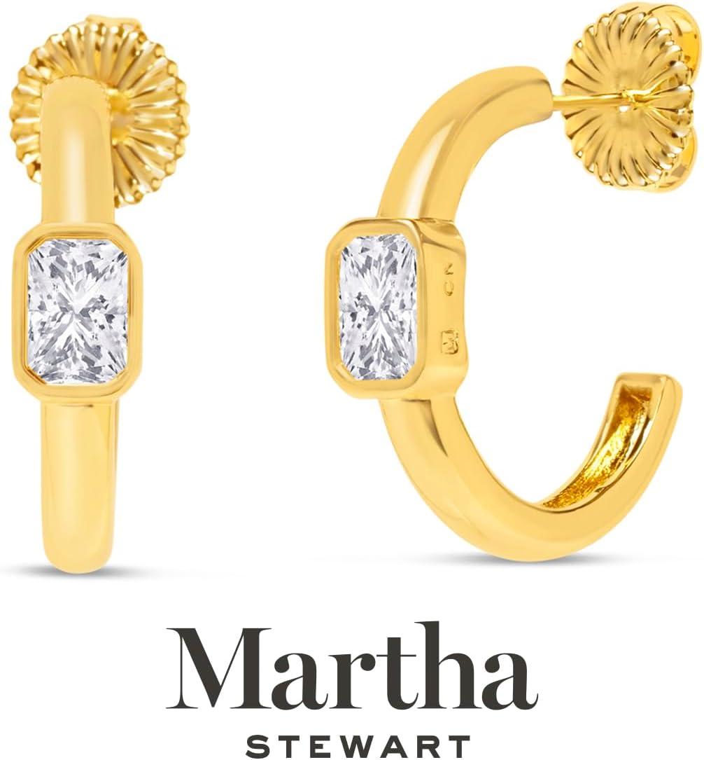 imageMartha Stewart Gold Hoop EarringsWhite
