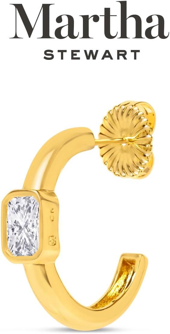 imageMartha Stewart Gold Hoop EarringsWhite