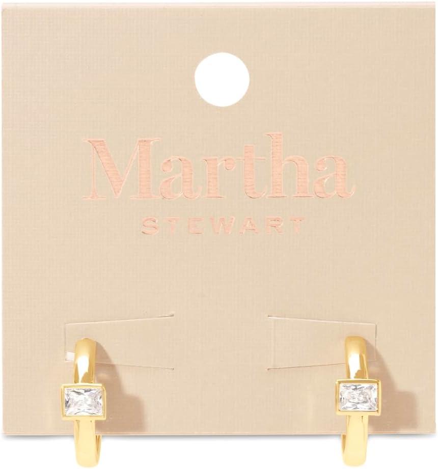 imageMartha Stewart Gold Hoop EarringsWhite