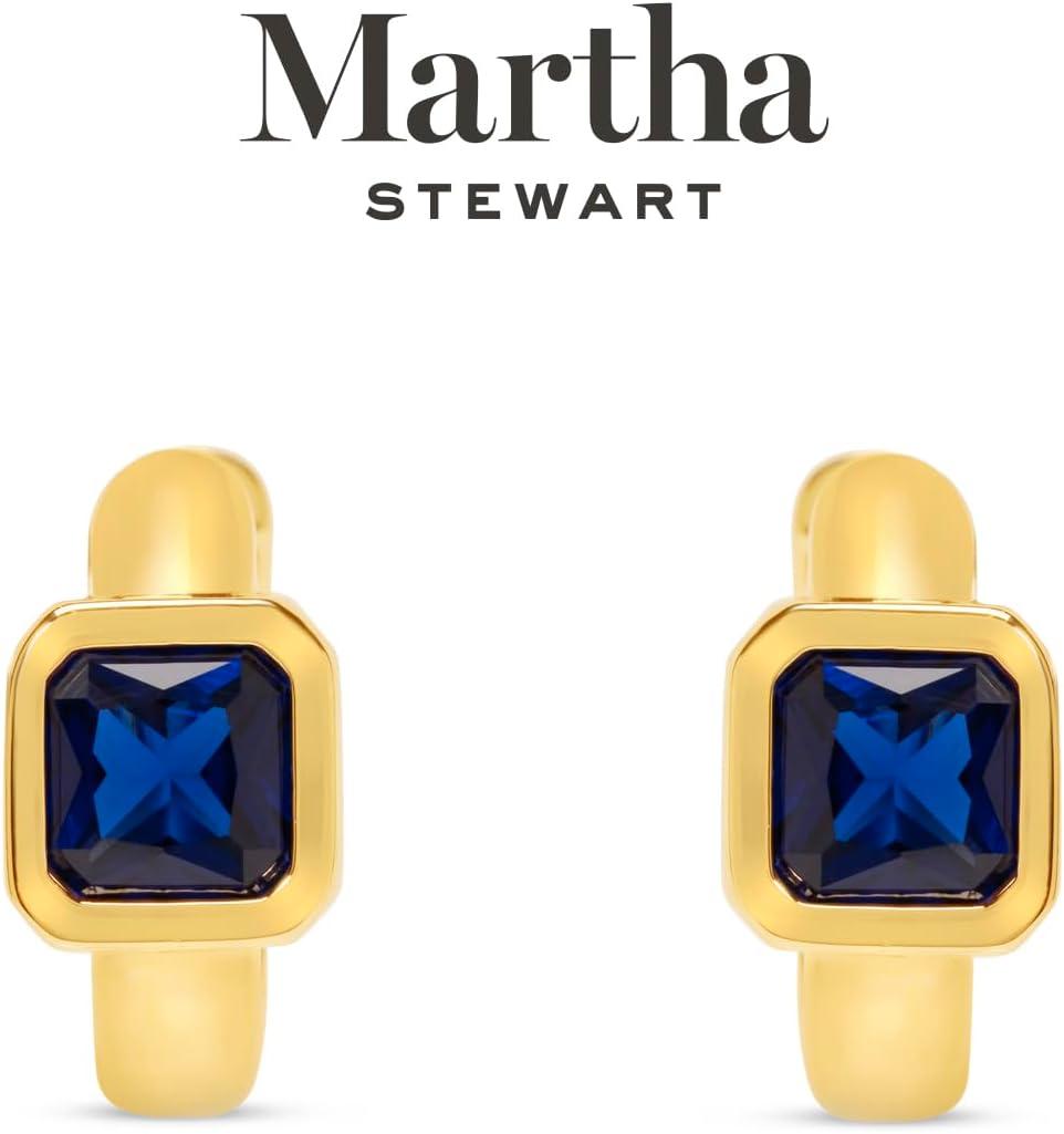 imageMartha Stewart Gold Huggie Hoop EarringsBlue