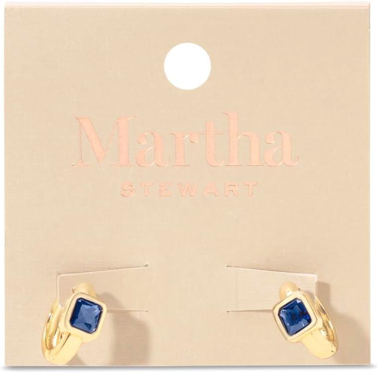 imageMartha Stewart Gold Huggie Hoop EarringsBlue