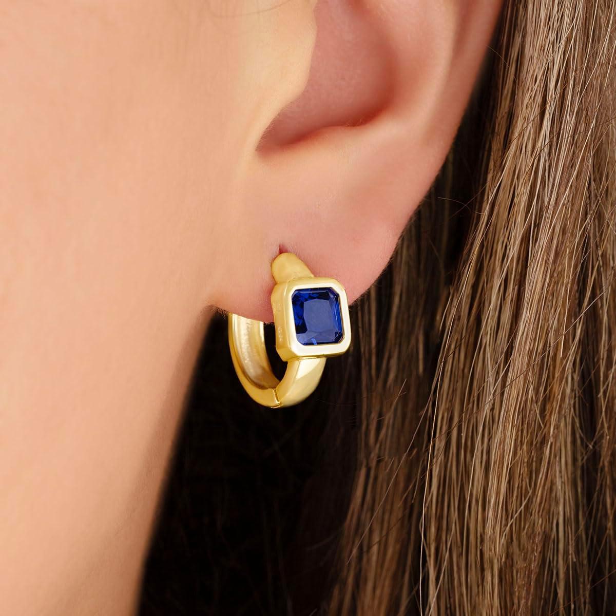 imageMartha Stewart Gold Huggie Hoop EarringsBlue