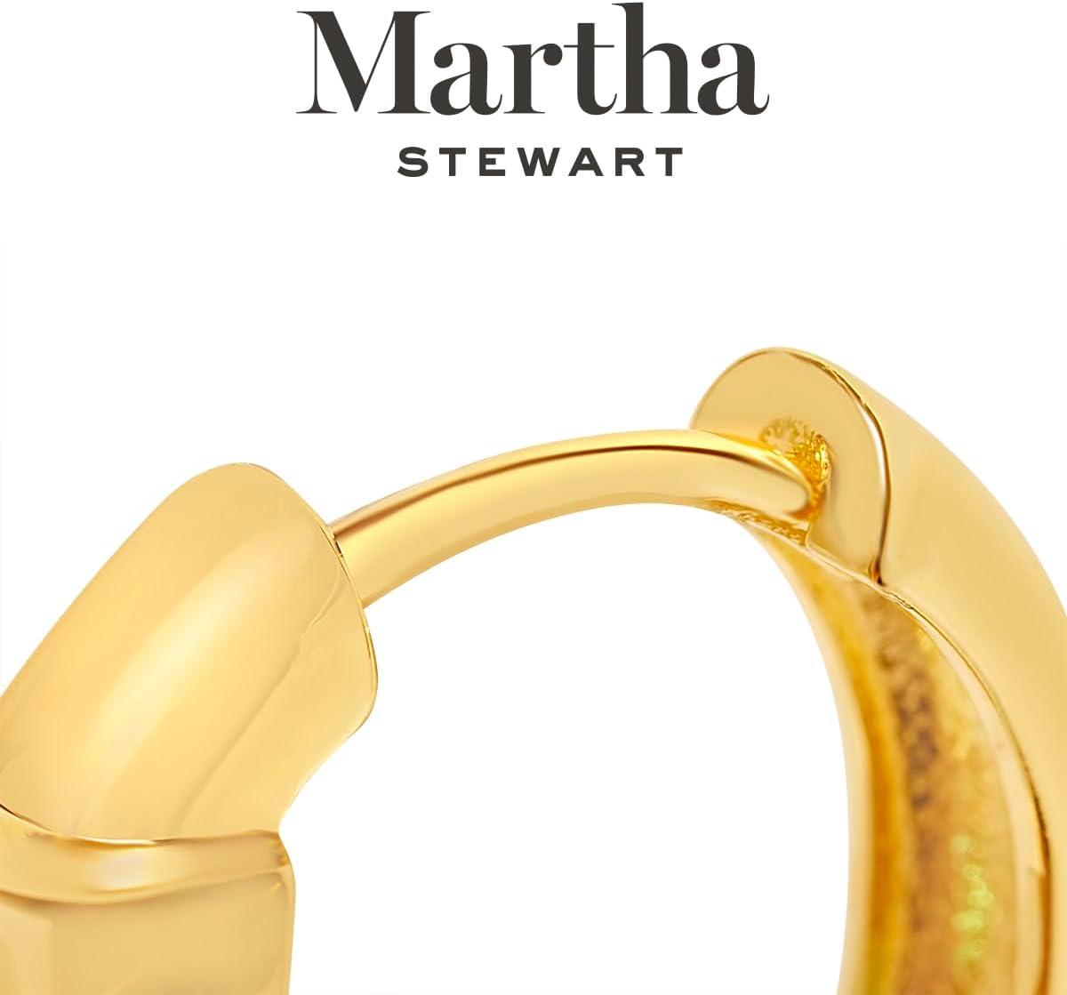 imageMartha Stewart Gold Huggie Hoop EarringsBlue