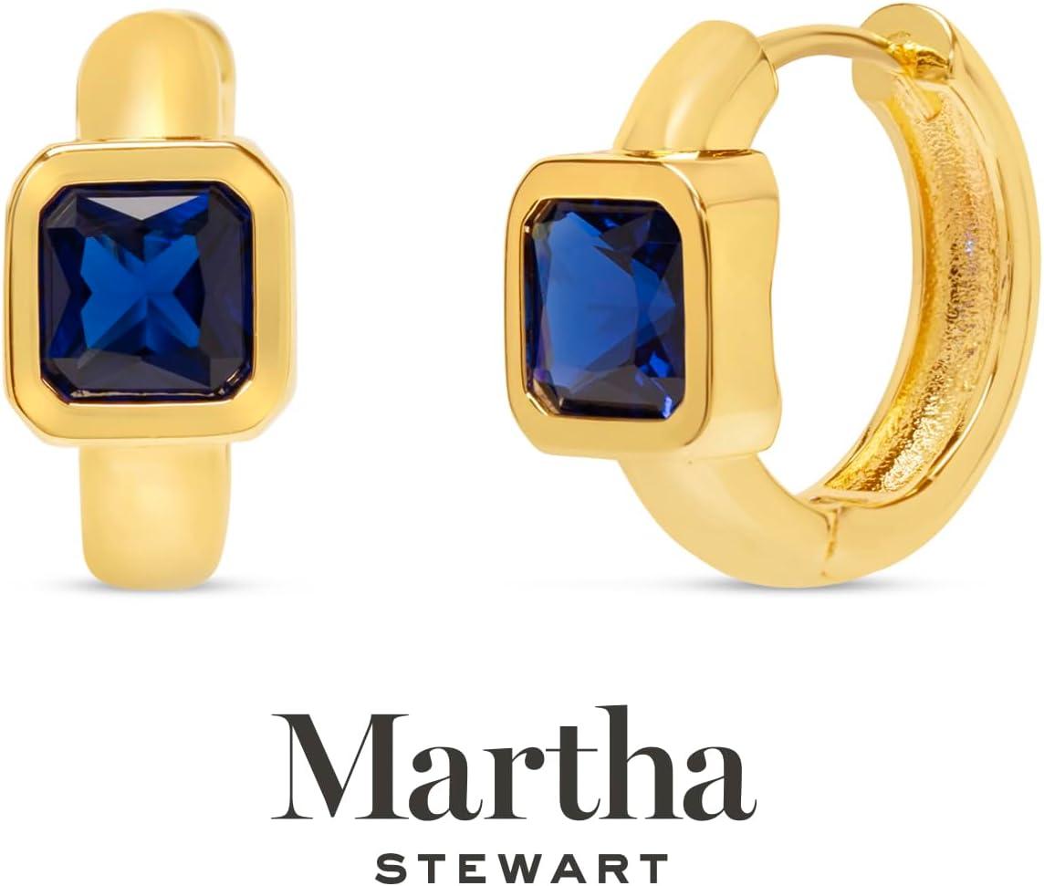 imageMartha Stewart Gold Huggie Hoop EarringsBlue