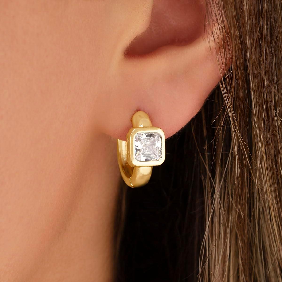 imageMartha Stewart Gold Huggie Hoop EarringsWhite