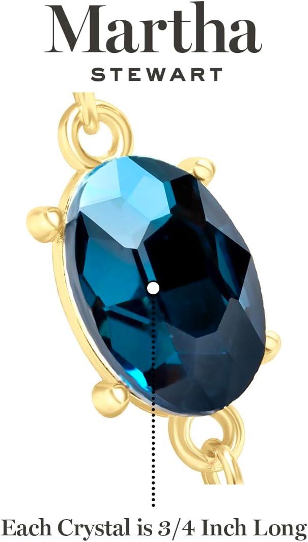 imageMartha Stewart Oval Crystal Statement NecklaceBlue