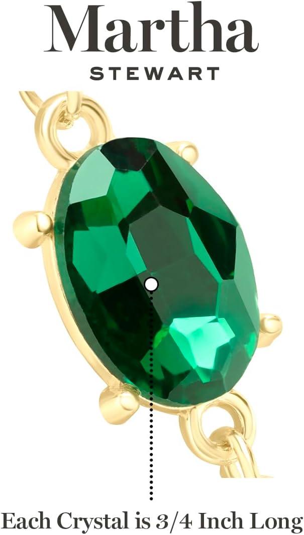 imageMartha Stewart Oval Crystal Statement NecklaceGreen