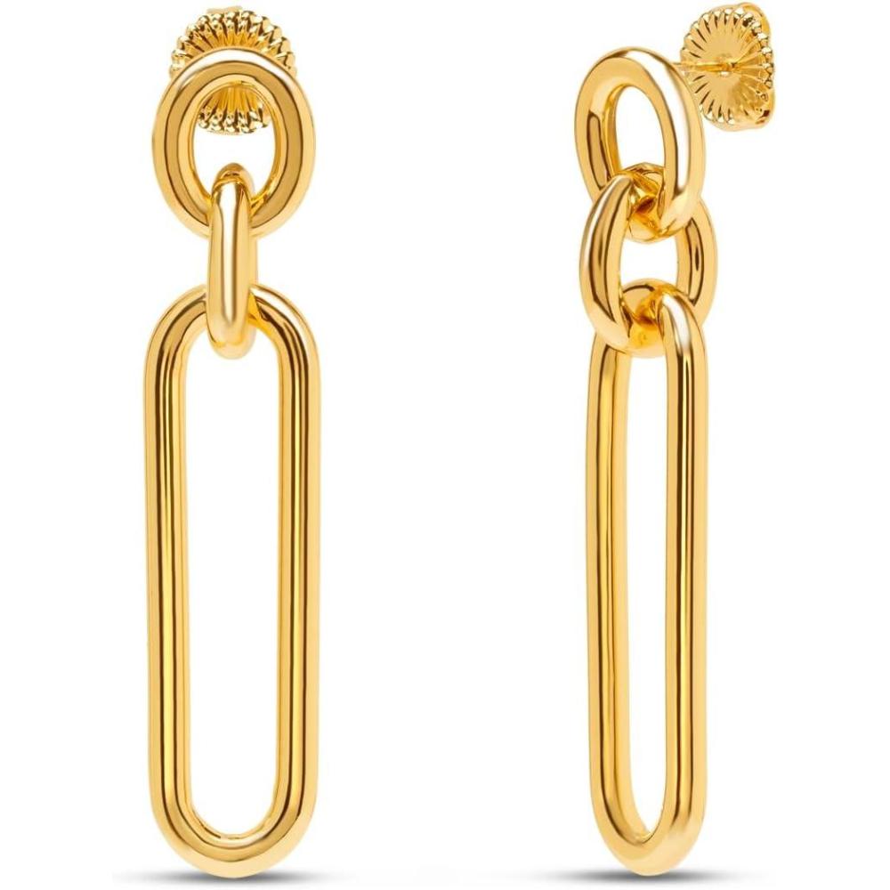 imageMartha Stewart Elegant Gold Dangle Earrings 2 Inches