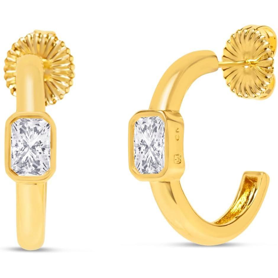 imageMartha Stewart Gold Hoop EarringsWhite