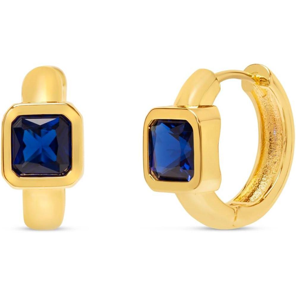 imageMartha Stewart Gold Huggie Hoop EarringsBlue